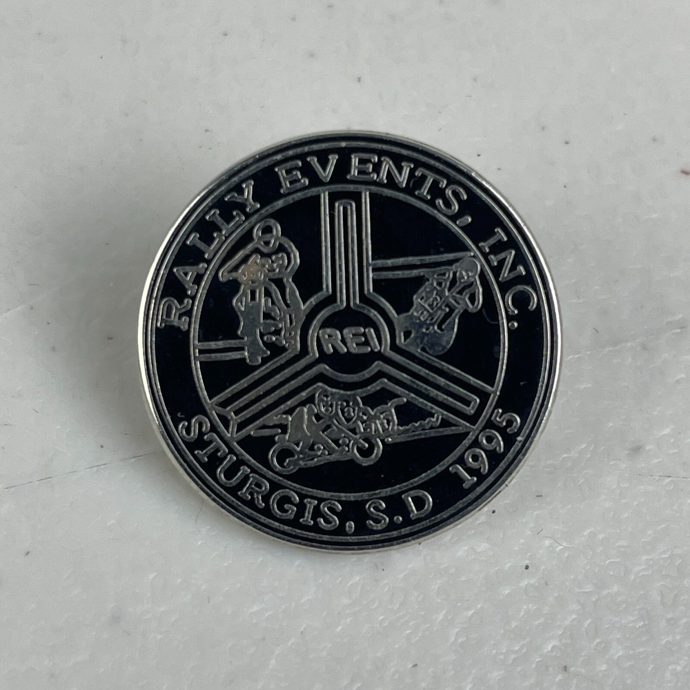 Vintage Sturgis Pin 1995 Rally Events Inc Biker Motorcyle Harley Davidson Rare
